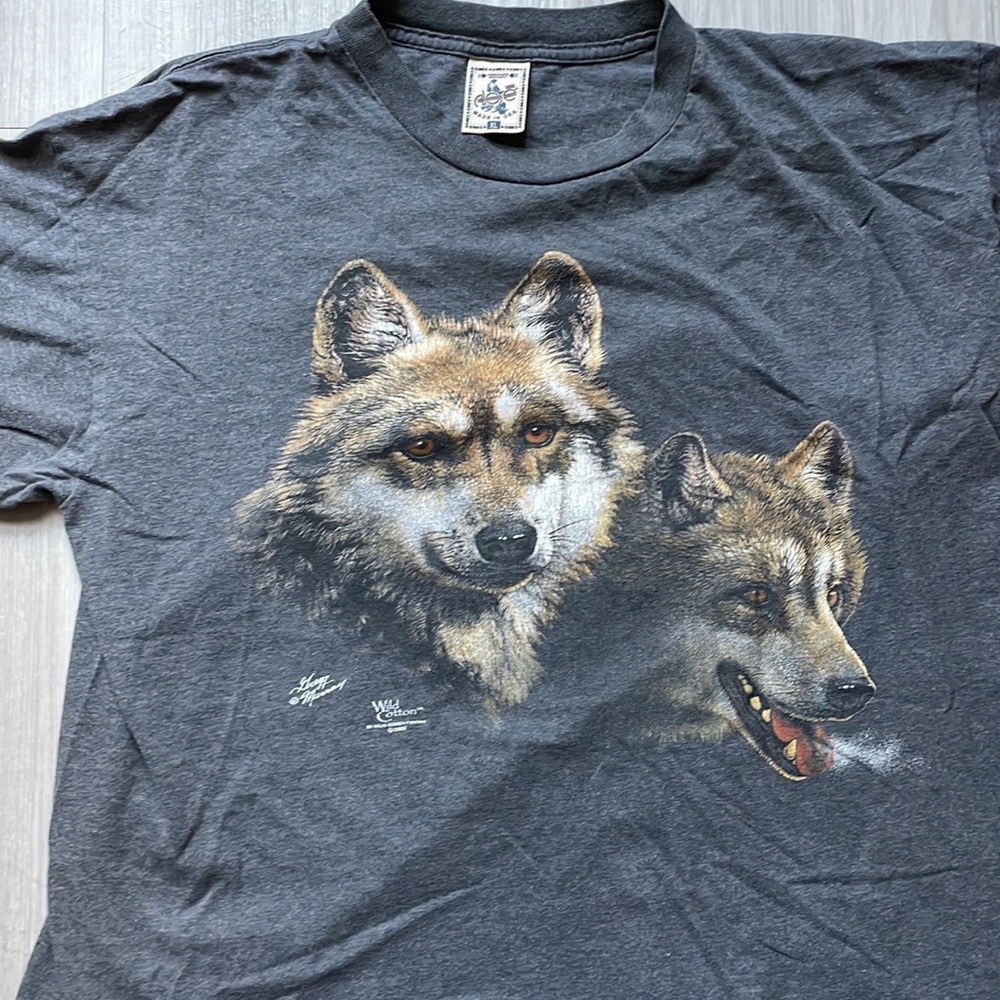 Vintage wolf t shirt size XL